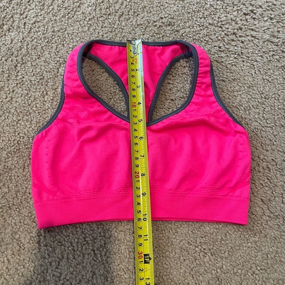 HANES Pink Seamless Non-Padded Racerback Jog Bra - Picture 7 of 7